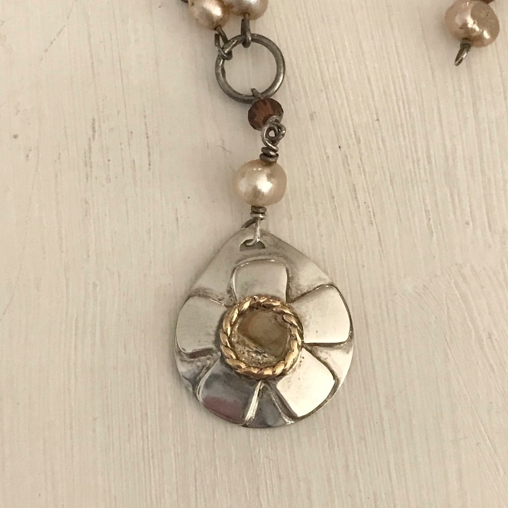 Vintage Sterling Silver Patricia O Beaded Necklace and Earrings Set - Picture 8 of 10
